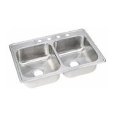 Elkay 33x22x7 DBL Bowl Sink NVP33224LF